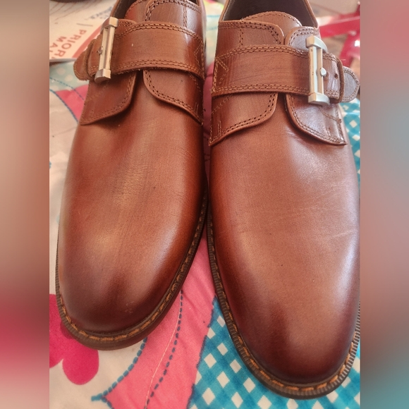 JOSEPH ABBOUD LEATHER SHOES Monk Strap BUCKLE Size 8.5 New - Picture 12 of 12